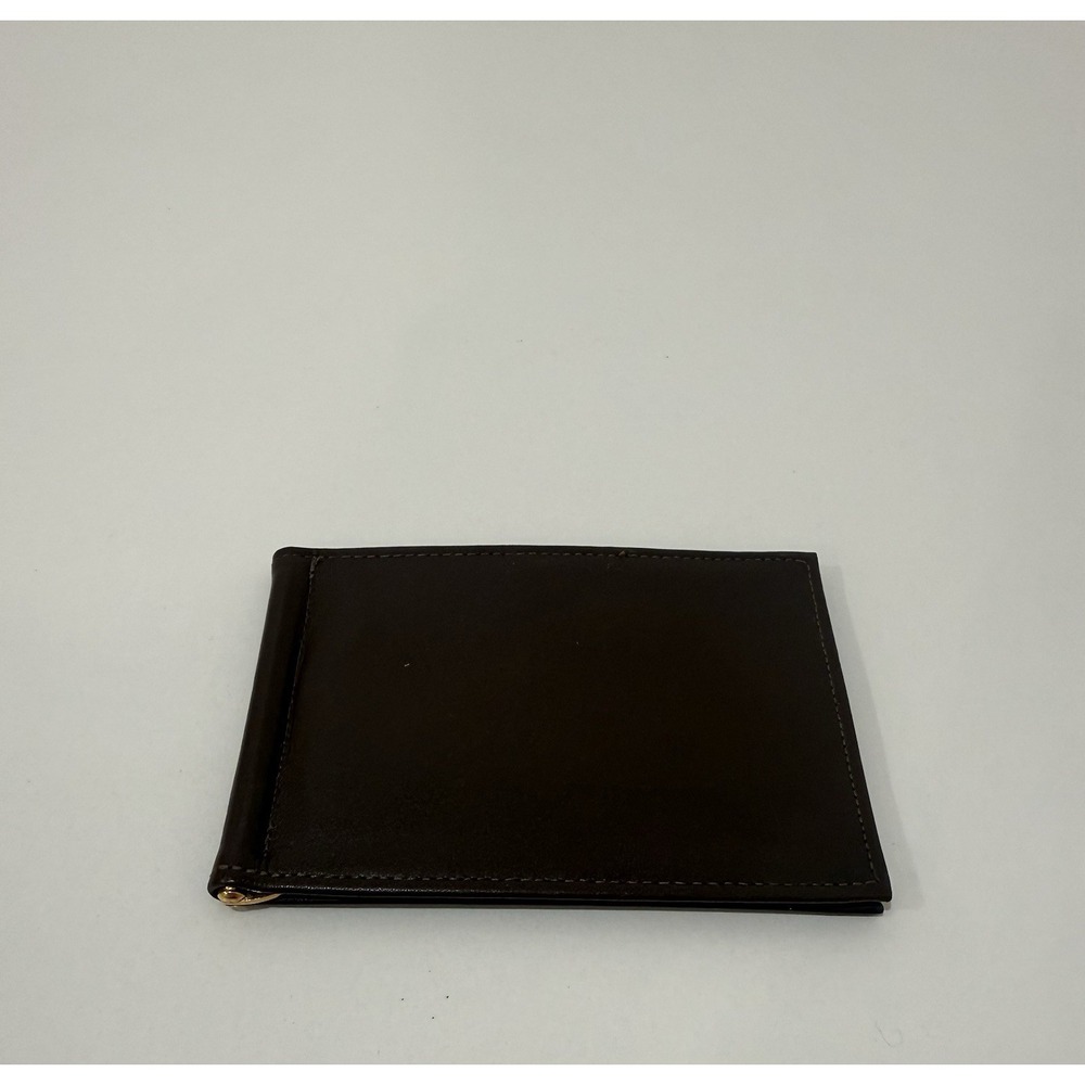 Vintage Coach Dark Brown Leather Bifold Money Clip wallet